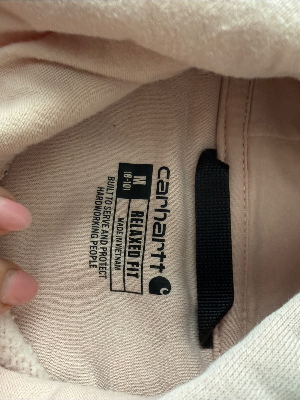 Carhartt Light Pink Hoodie with Berry Logo - Picture 6 of 7